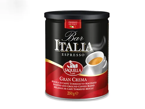  قیمت قهوه ایتالیا قرمز مدل گرن کرما ساکوئلا 250 گرمی